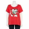 Licensed Character Disney's Mickey & Minnie Mouse Plus Size Kissmas Graphic Tee -Licensed Character Shop unnamed file 397