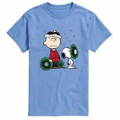 Licensed Character Men's Peanuts Charlie Brown Wreath Tee White -Licensed Character Shop unnamed file 3978