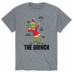Licensed Character Men's Dr. Seuss The Grinch Tee Athletic Heather