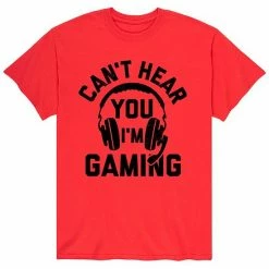 Licensed Character Men's Cant Hear You Gaming Tee Red -Licensed Character Shop unnamed file 3987