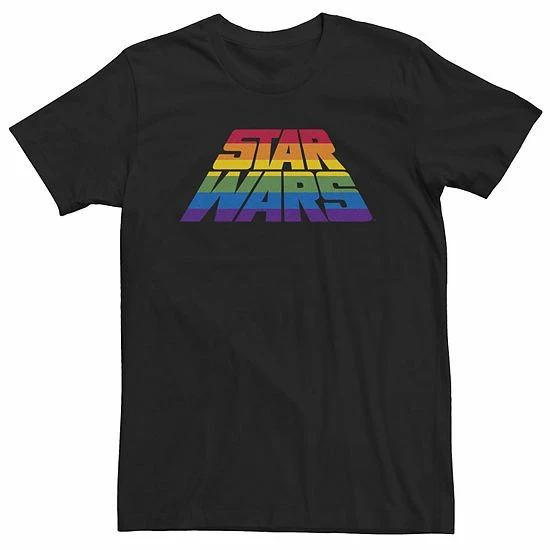 Licensed Character Men's Star Wars Perspective Rainbow Logo Tee 3 Licensed Character Men's Star Wars Perspective Rainbow Logo Tee