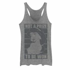 Licensed Character Disney's Aladdin Juniors' Jasmine "Not A Prize To Be Won" Graphic Tank White Heather -Licensed Character Shop unnamed file 39902