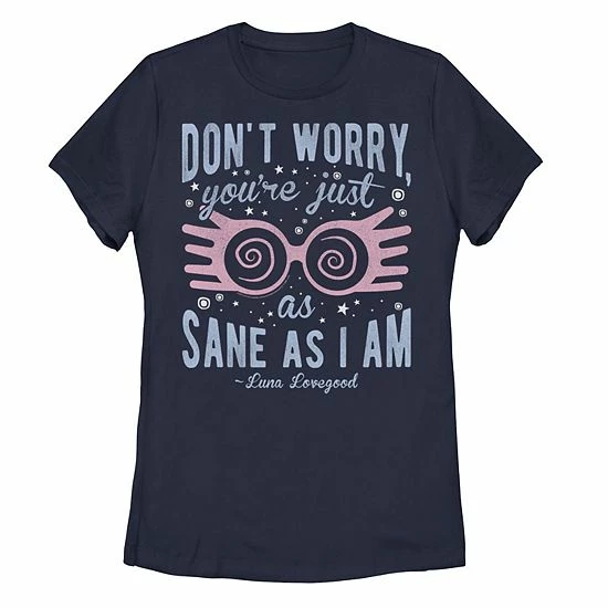 Licensed Character Juniors' Harry Potter Luna Lovegood "You're Just As Sane As I Am" Tee 3 Licensed Character Juniors' Harry Potter Luna Lovegood "You're Just As Sane As I Am" Tee