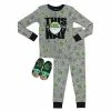 Licensed Character Boys 4-10 LEGO Star Wars The Child Aka Baby Yoda Top & Bottoms Pajama & Slippers Set -Licensed Character Shop unnamed file 4000