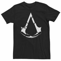 Licensed Character Big & Tall Assassins Creed White Shattered Logo Tee