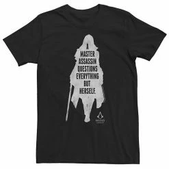 Licensed Character Big & Tall Assassin's Creed Questions Everything But Herself Tee