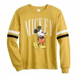 Licensed Character Disney's Mickey Mouse Juniors' "Mickey" Striped Sleeve Pullover -Licensed Character Shop unnamed file 401
