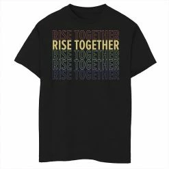 Licensed Character Boys 8-20 Rise Together Text Tee Black