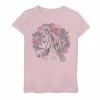 Licensed Character Girls 7-16 Fifth Sun Floral Horse Portrait Graphic Tee Purple Heather