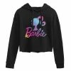Licensed Character Juniors' Barbie Stars Logo Cropped Graphic Hoodie -Licensed Character Shop unnamed file 4019