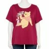 Licensed Character Disney's Winnie The Pooh Plus Size Floral Graphic Tee -Licensed Character Shop unnamed file 4020