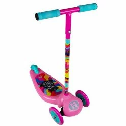 Licensed Character PlayWheels 3-Wheel DreamWorks Trolls World Tour Leaning-to-Steer Scooter