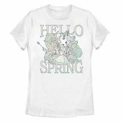Licensed Character Disney's Alice In Wonderland Juniors' Hello Spring Graphic Tee