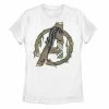 Licensed Character Juniors' Marvel Avengers Wooden Logo Graphic Tee -Licensed Character Shop unnamed file 40427