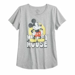 Licensed Character Disney's Mickey Mouse Women's Graphic Tee -Licensed Character Shop unnamed file 4048