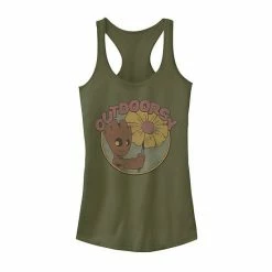 Licensed Character Juniors' Marvel Guardians Of The Galaxy Groot Outdoorsy Tank Top Military Green -Licensed Character Shop unnamed file 40531