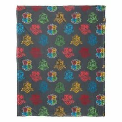 Licensed Character Harry Potter Houses Of Wizards Micro Raschel Throw Blanket