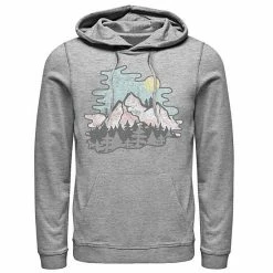 Licensed Character Men's Vintage Style Mountains At Twilight Nature Hoodie