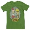 Licensed Character Men's Beavis And Butthead Christmas Portrait Tee Kelly