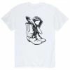 Licensed Character Men's Cowboy Hat Boots Tee White -Licensed Character Shop unnamed file 4102