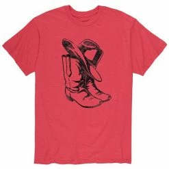 Licensed Character Men's Cowboy Hat Boots Tee White -Licensed Character Shop unnamed file 4103