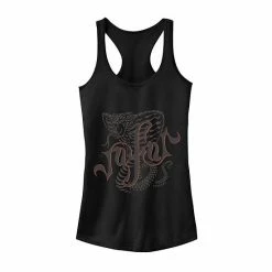 Licensed Character Juniors' Disney's Aladdin Jafar Snake Poster Tank Top Black