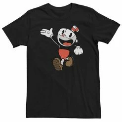 Licensed Character Big & Tall Cuphead Distressed Happy Cuphead Tee
