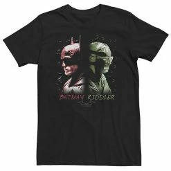 Licensed Character Big & Tall DC Comic Batman Bat And Riddler Face Poster Tee