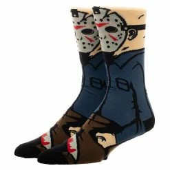 Licensed Character Men's Friday 13th Jason Crew Socks