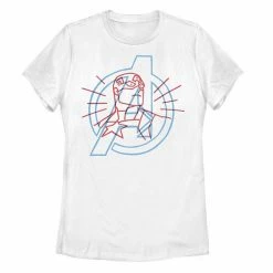 Licensed Character Juniors' Marvel Avengers Captain America Logo Tee