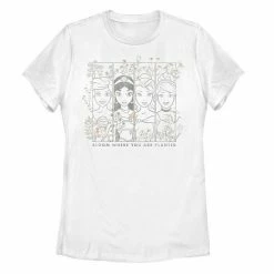 Licensed Character Disney Princesses Juniors' "Bloom Where You Are Planted" Panels Tee