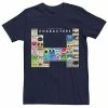 Licensed Character Men's Disney Pixar Periodic Table Of Characters Tee Royal