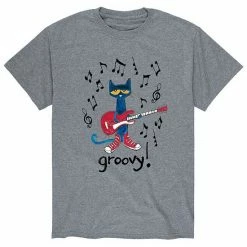 Licensed Character Men's Pete The Cat Groovy! Music Tee Heather Military Green -Licensed Character Shop unnamed file 4172