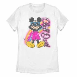 Licensed Character Disney's Mickey Mouse & Friends Juniors' Relaxing Airbrush Graphic Tee