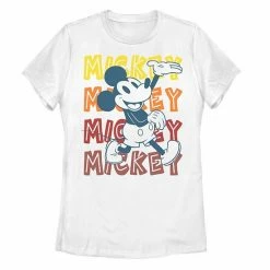 Licensed Character Disney's Mickey Mouse Juniors' Gradient Name Stack Graphic Tee
