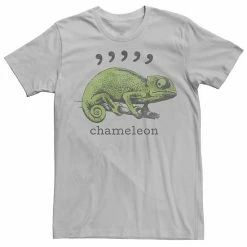 Alternative view of Licensed Character Men's Comma Chameleon Portrait Tee Silver