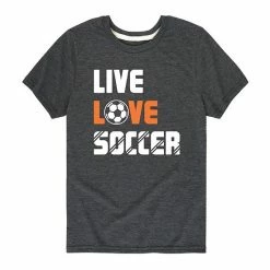 Licensed Character Boys 8-20 Live Love Soccer Graphic Tee Grey -Licensed Character Shop unnamed file 4206