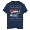 Licensed Character Disney's Lilo & Stitch Boys 8-20 Christmas Stitch Ugly Sweater Style Graphic Tee -Licensed Character Shop unnamed file 4207