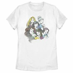 Licensed Character Disney Princesses Juniors' Color Pop Graphic Tee