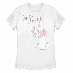 Licensed Character Disney's The Aristocats Juniors' Kitten Marie I'm A Lady Graphic Tee