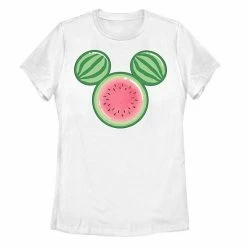 Licensed Character Disney's Mickey Mouse & Friends Juniors' Watermelon Ears Graphic Tee