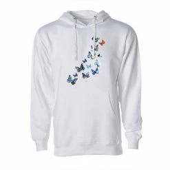 Licensed Character Adult Kelly Styne Butterflies Hoodie White