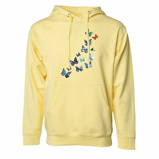 Licensed Character Adult Kelly Styne Butterflies Hoodie White 4 Licensed Character Adult Kelly Styne Butterflies Hoodie White - Image 2