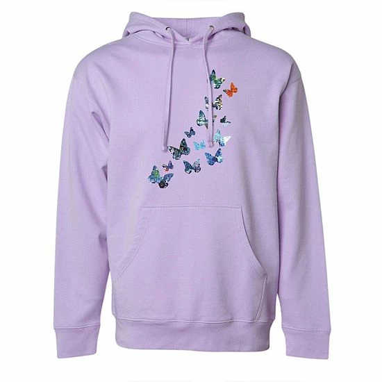 Licensed Character Adult Kelly Styne Butterflies Hoodie White 6 Licensed Character Adult Kelly Styne Butterflies Hoodie White - Image 4