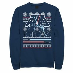Licensed Character Men's Star Wars Luke Vader Face Off Ugly Christmas Sweater Sweatshirt Navy -Licensed Character Shop unnamed file 4234