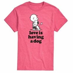 Licensed Character Men's Peanuts Love Is Having Dog Tee Gray -Licensed Character Shop unnamed file 42399