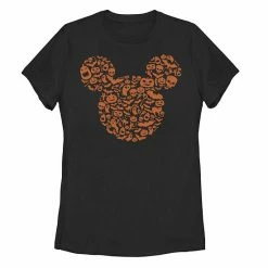 Licensed Character Disney's Mickey Mouse & Friends Juniors' Halloween Mickey Mouse Icon Fill Graphic Tee