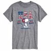 Licensed Character Men's Peanuts USA Snoopy Free Brave Tee Blue -Licensed Character Shop unnamed file 42537