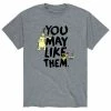 Licensed Character Men's Dr. Seuss You May Like Them Tee Grey