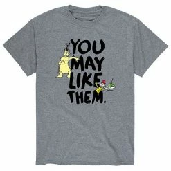Licensed Character Men's Dr. Seuss You May Like Them Tee Grey